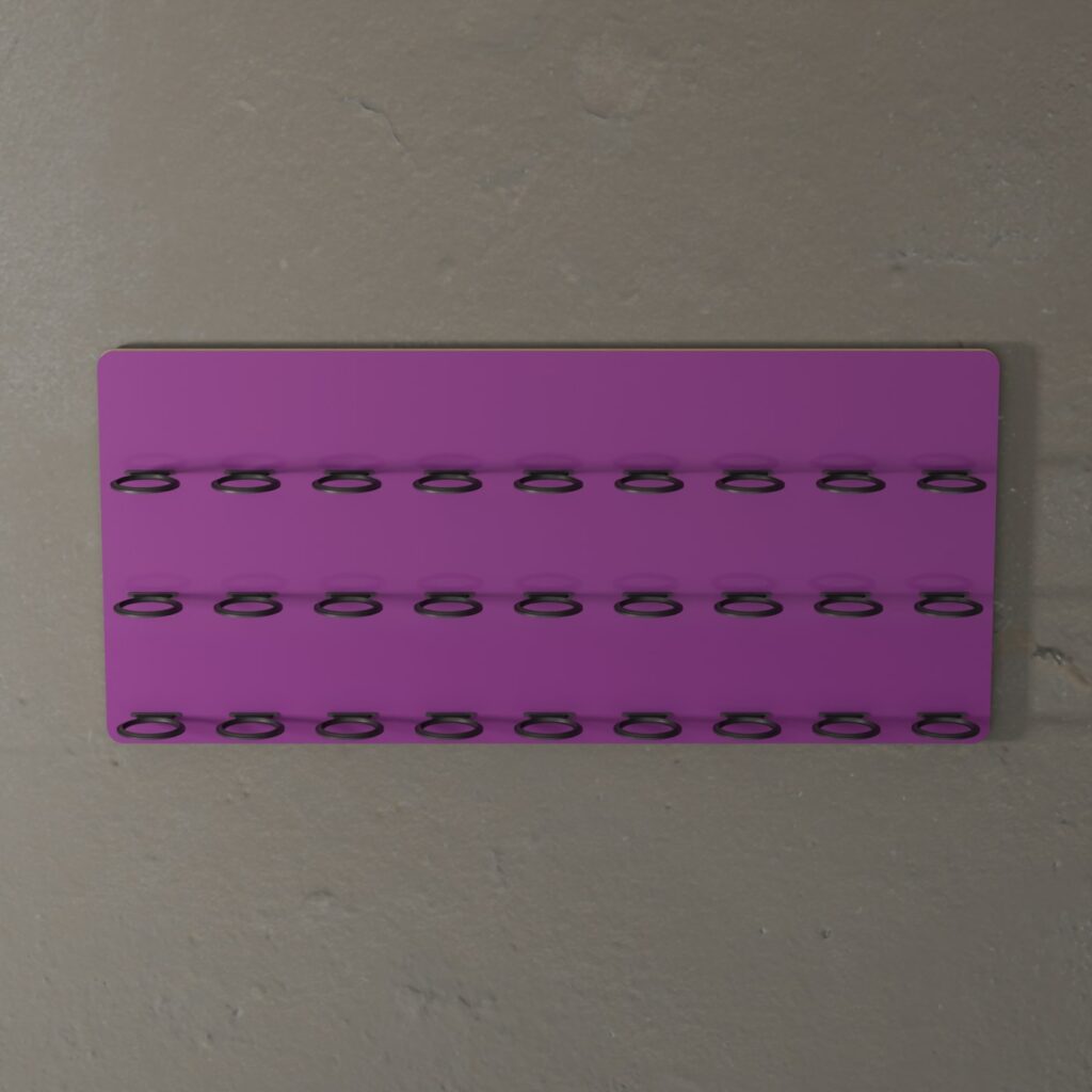 Présentoir mural pour 27 Amiibo à plateau violet, vide