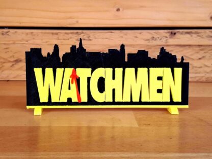 Logo Watchmen et sa silhouette de ville