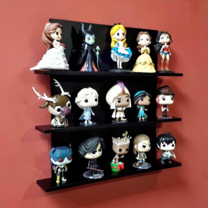 Étagère noire à trois niveaux, collection Disney