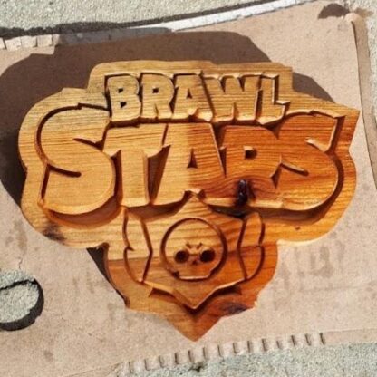 Logo Brawl Stars gravé et verni